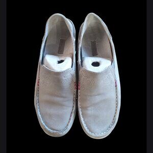 OluKai Women’s Nohea Nubuck Leather Slip On Shoes